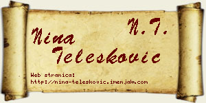 Nina Telesković vizit kartica
